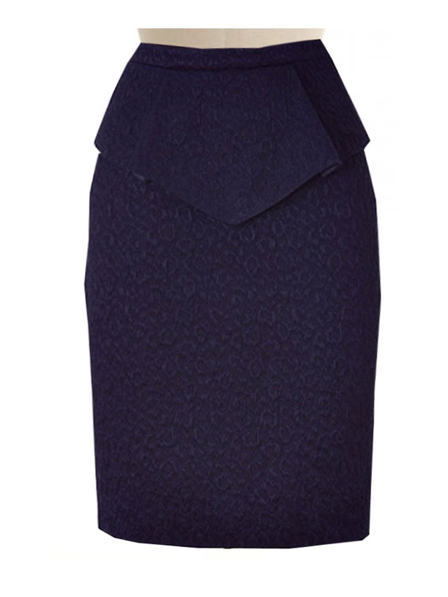 Pencil Skirt with Peplum, Custom Hand Made to Fit, Fully Lined Elizabeth's Custom Skirts
