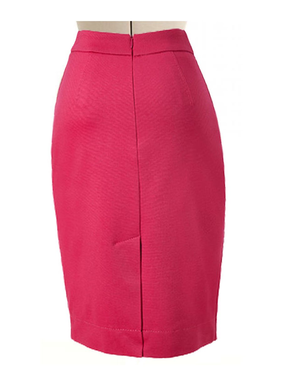Pink Linen Skirt 63