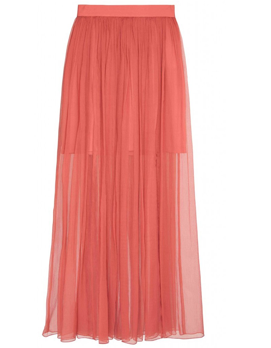 Lovely Dusty Pink Chiffon Flowing Maxi Skirt – Elizabeth's Custom ...