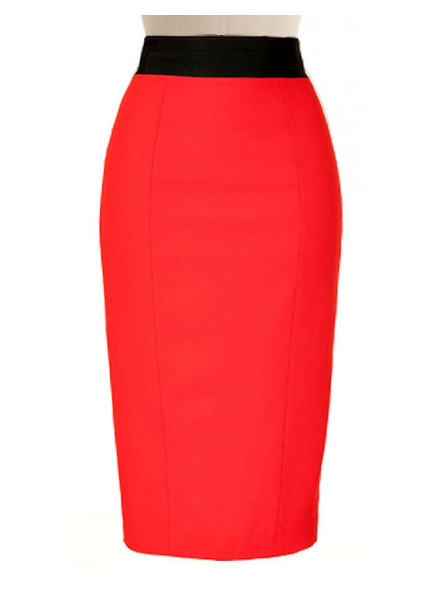 Red and Black pencil Skirt, Hand Made Pencil Skirt, Wide Variety of ...