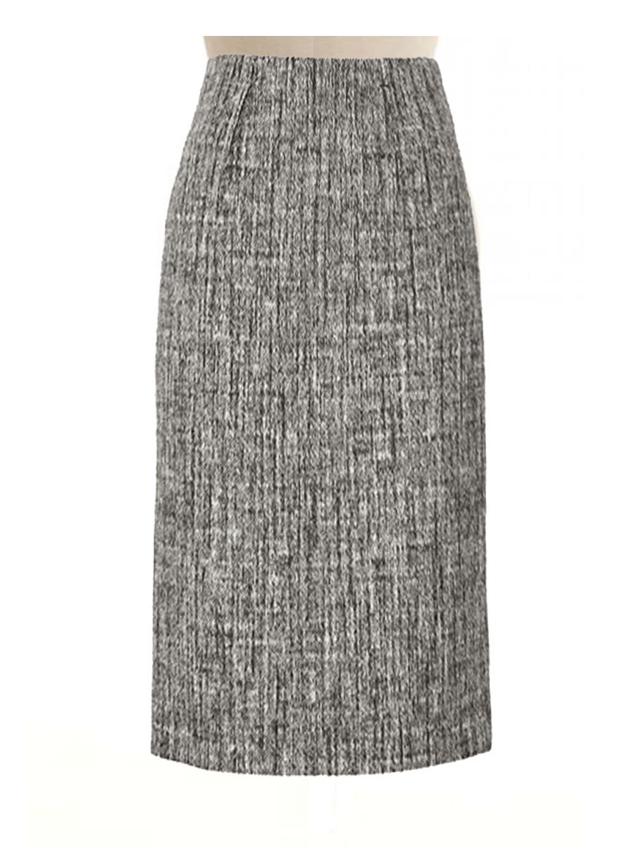 Grey Straight Skirt, Fully Lined, Custom Handmad made to Fit ...