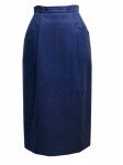 Vintage Style Navy Blue Straight Skirt, Custom Handmade, Fully Lined ...