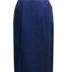 Vintage Style Navy Blue Straight Skirt, Custom Handmade, Fully Lined ...
