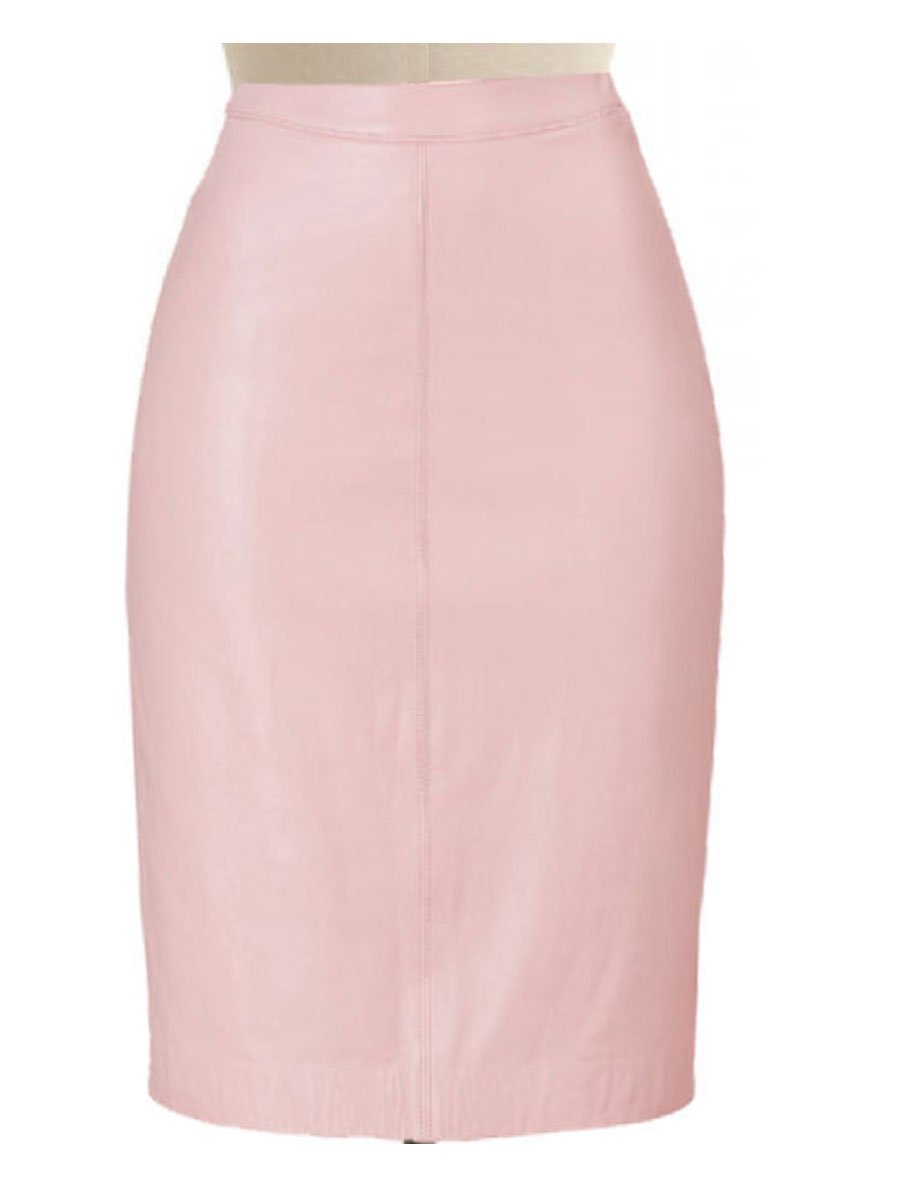 Pink Satin Straight Skirt, Custom Made Skirt, Custom Fit – Elizabeth's ...