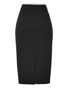 Wool Blend Black pencil Skirt, Custom Fit, Handmade, Fully Lined ...