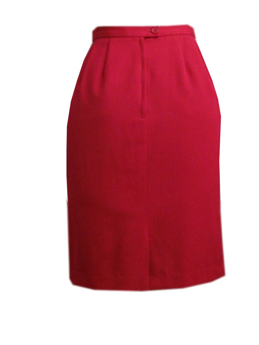 Vintage Style Red Pencil Skirt, Fully Lined, Custom Handmade ...