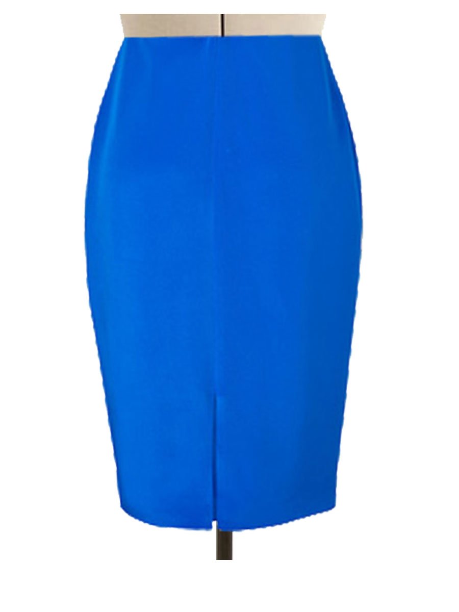 Custom Made Sky Blue Pencil Skirt, Custom Handmade, Fully Lined, Wide ...