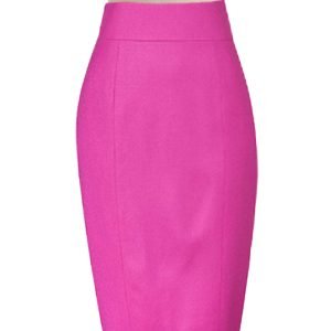 Fully lined Pink Pencil Skirt, custom handmade to fit – Elizabeth's ...