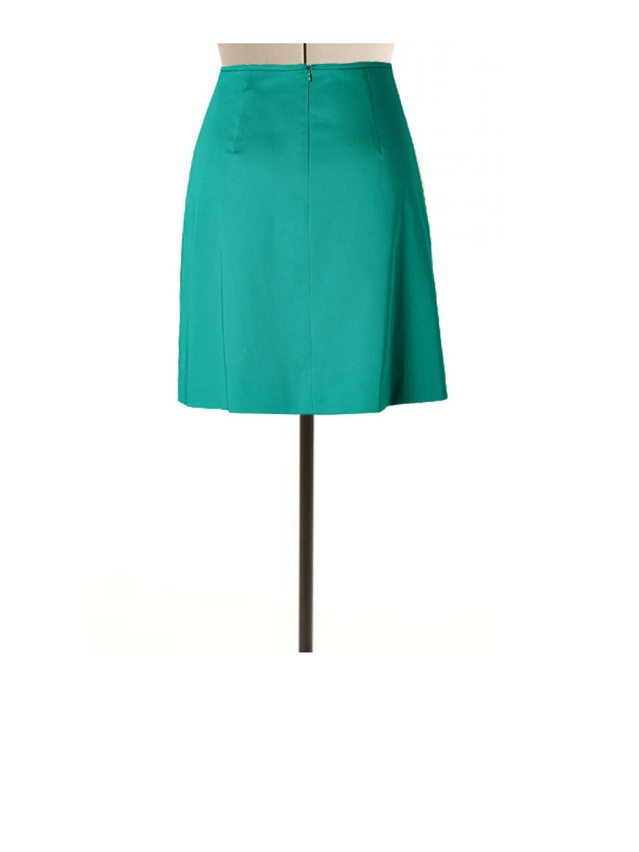 Green Straight Skirt, Custom Handmade, Fully Lined, Wide Choices of