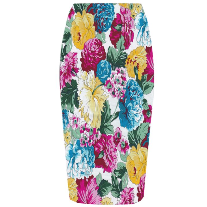 Multi Colors Floral Pencil Skirt | Elizabeth's Custom Skirts