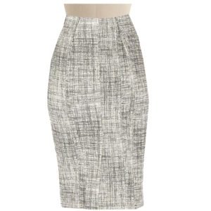 High Waisted Pencil Skirt with Black fabric trimming detail – Elizabeth ...