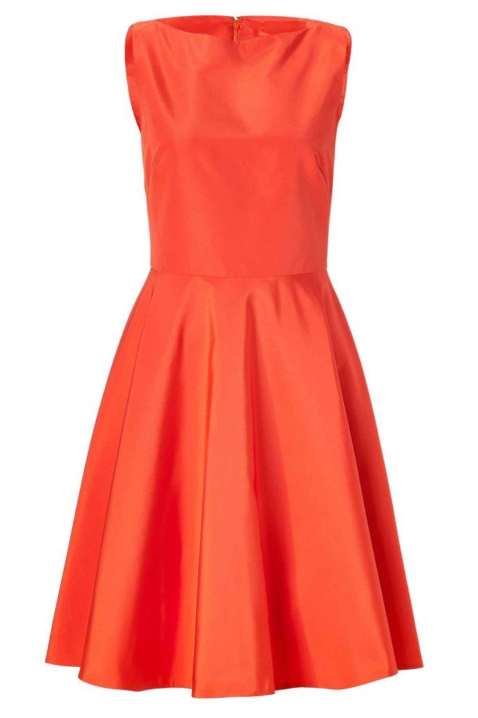Bright Orange Taffeta Dress – Elizabeth's Custom Skirts