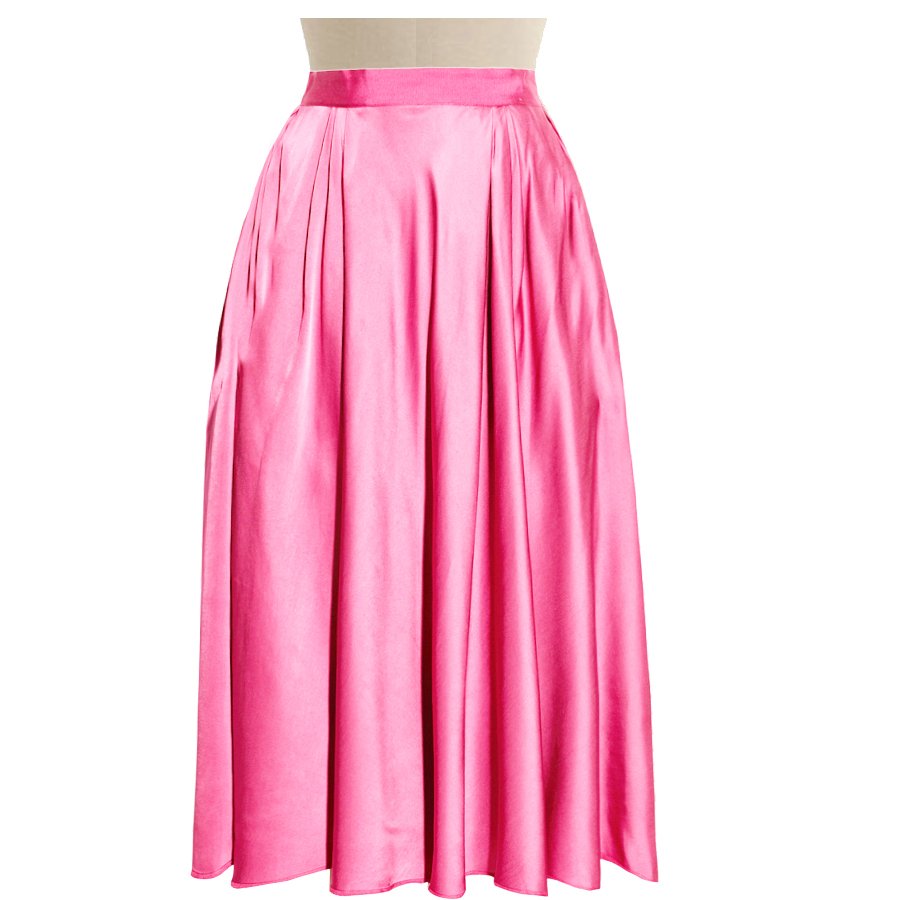 Satin Ruffle Trim Skirt – Elizabeth's Custom Skirts