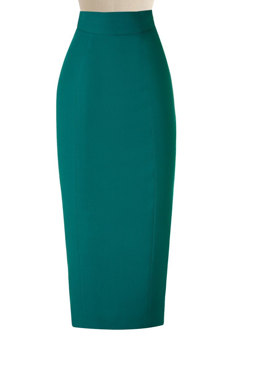 Aqua Blue High waist pencil skirt, Custom Fit, Handmade, Fully Lined ...