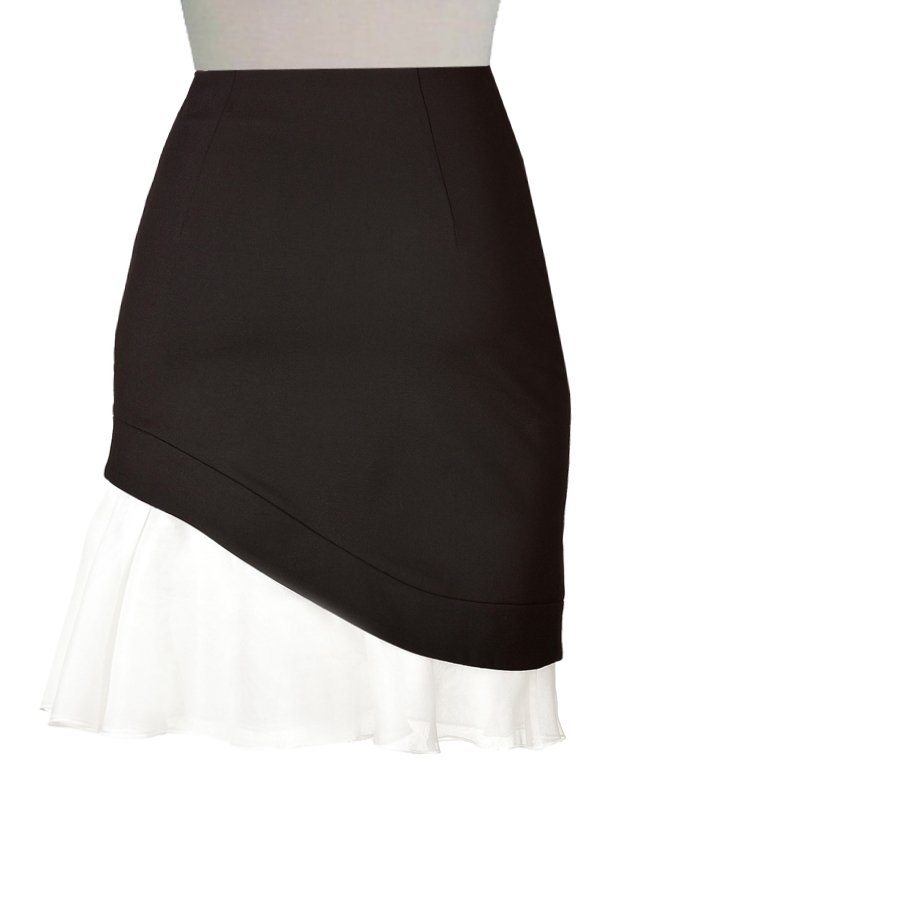 Black and White Two-Tone Skirt – Elizabeth's Custom Skirts