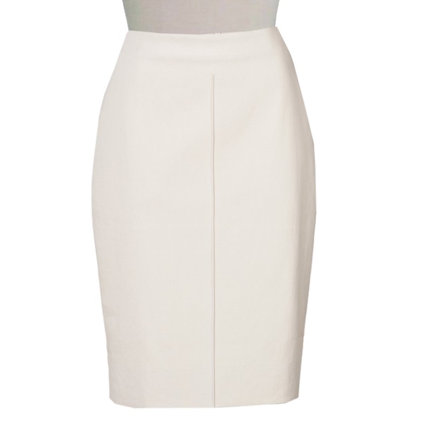 Plus Size Cream wool blend pencil skirt – Elizabeth's Custom Skirts