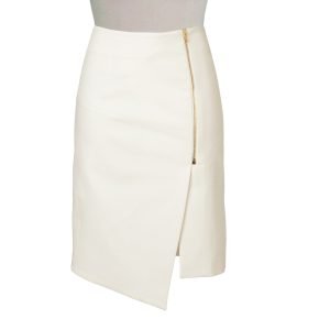 Cream Wool Blend Zip Front Pencil Skirt – Elizabeth's Custom Skirts