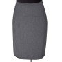 Gray wool blend pencil Skirt With Stitch Tucks – Elizabeth's Custom Skirts