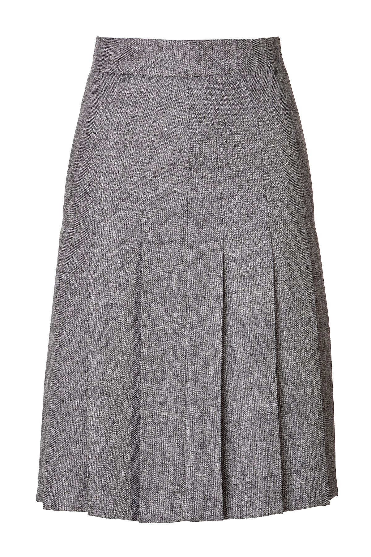 Plus Size Gray Wool Blend pleated skirt , Custom Fit, Fully Lined